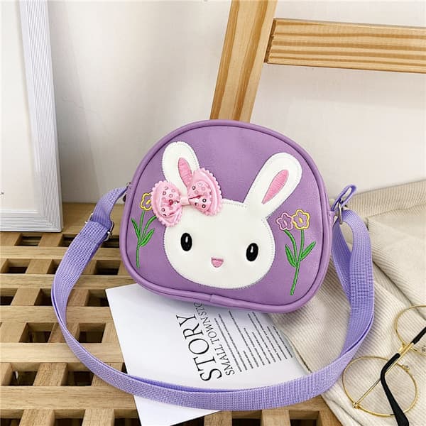 Små flickväskor Småbarn Crossbody-väskor för barn för flickor Nyårsfödelsedagspresent (lila)