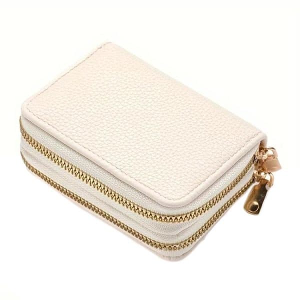 Stor plånbok i konstläder – Beige