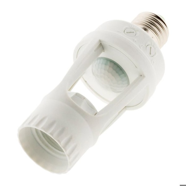 E27 glödlampssockel med integrerad sensor - Vit - Elexity