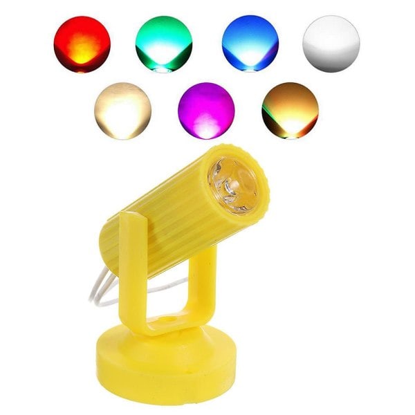 RGB LED fargerik scenelys gul skall spotlight for disco ktv party ac110-220v