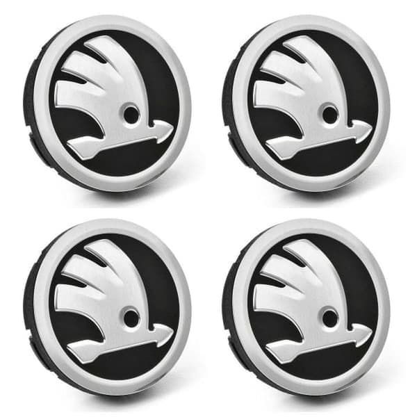 4-pak - Skoda Navkapsler / Fælgkapsler - Bil 56 mm