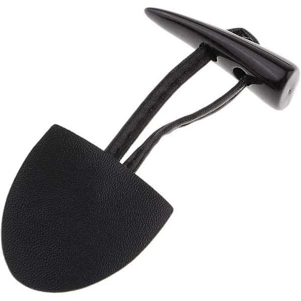 6 Par Leather Knapper med Hornknapper Duffle Knapper til Frakke Kaffe Spænde Fancy Knapper - Sort