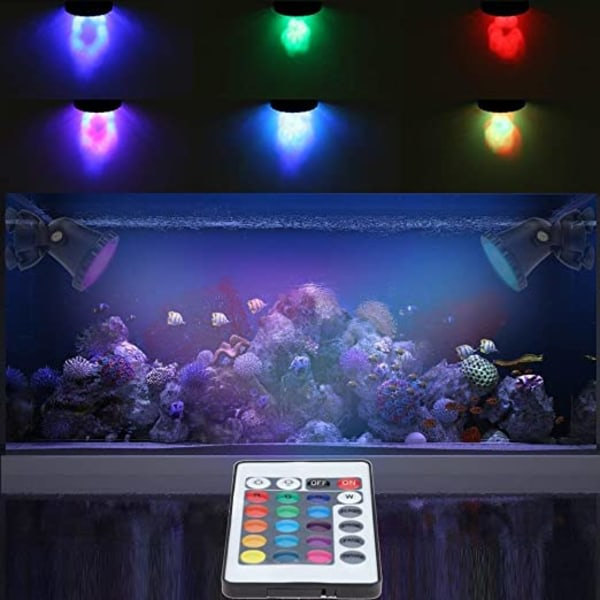 Vandtæt Undervands Spotlight Multicolor RGB Akvarielampe (
