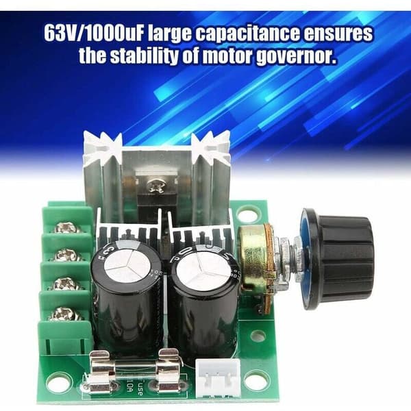 10A Motorhastighetskontroller, DC 12V-40V PWM Motorhastighetsregulator, DC Motorgovernør Variabel Hastighetsbrytermodul