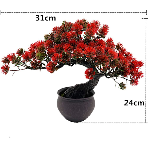 Kunstige planter kunstig bonsai pilot træ potte faux japansk fyr bonsai simulering Zen have falsk plante til hjemmet
