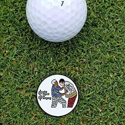 Sjov golfhatteclips med magnetisk boldmarkør i emalje
