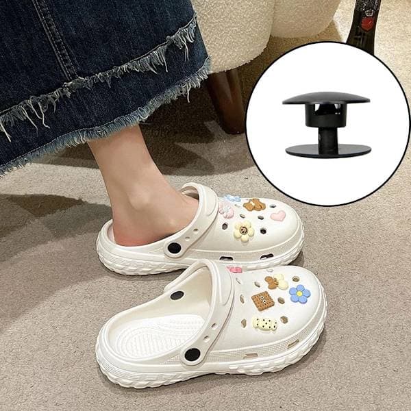 Croc Clog Skoreparationsdele, 20 Nitter, Sort
