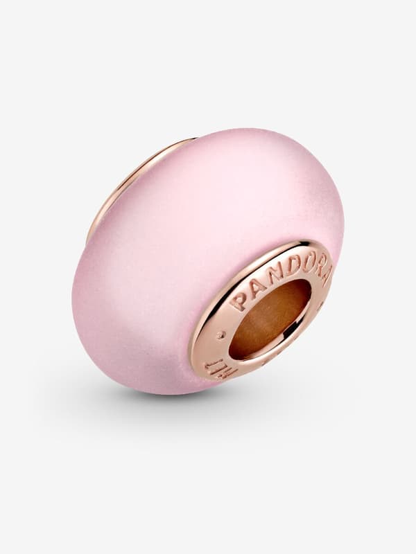 - Matt Rosa Murano Glasberlock - 14k roséguldplätering