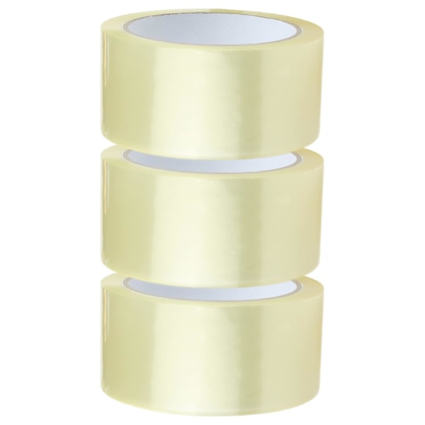 Transparent Tejp 3 Rullar med 43mm x 100m Transparent Paket Tejp | Transparent Förpackningstejp för Packning av Paket, Lådor, Kartonger, Flytt White 4.8cm*100m