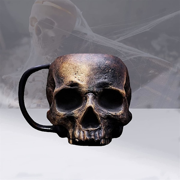 Kraniekop, Makabre Kaffekopper/Kop, Halloween Kranie Dekorationer, Håndlavet Gavekrus
