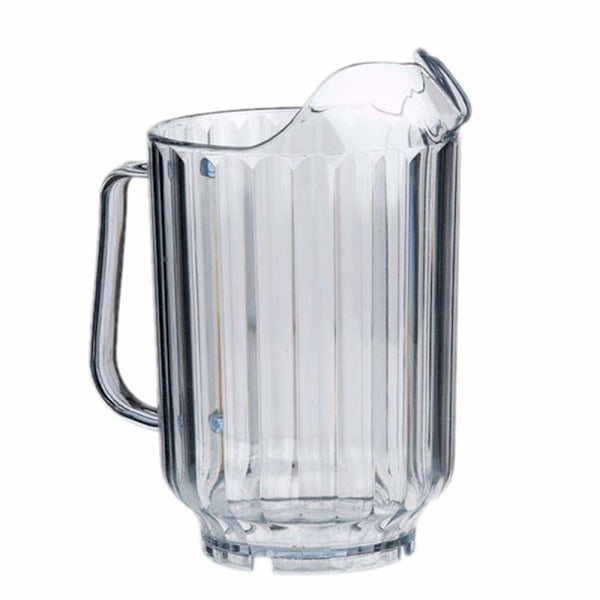 Kande, Ø 13 cm, H: 21 cm, til en påfyldningskapacitet på 1,5 liter, ølkrus, limonadekande, vandkande, plastikkande, transparent