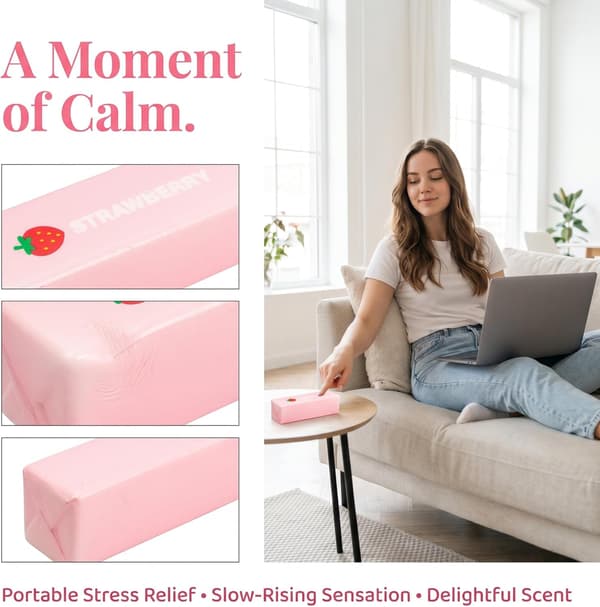 smör squishy leksak, långsamt stigande dumpling squishy för stressavlastning för ångestlindring festpresenter Rosa Pink