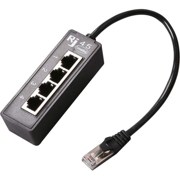 RJ45 Ethernet Splitterkabel, RJ45 1 han til 4 hun Ethernet LAN/Netværkskabeladapter