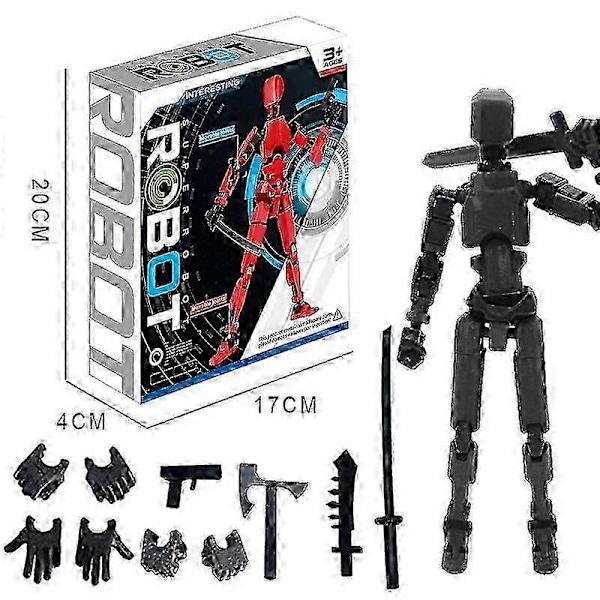 T13 Multi-leddet Actionfigurer, Titan 13 Actionfigur Black