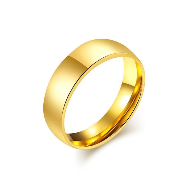 Herr 4mm 6mm 8mm Guld Roséguldpläterad Högpolerad Komfort Passform Kupolformad Volframkarbid Ring Vigselring 9