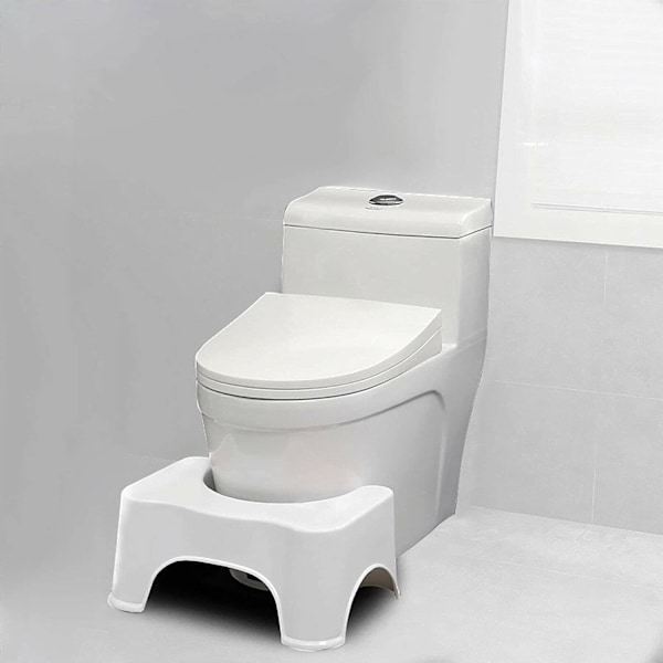 Toiletstol til badeværelse, fodskammel, skammel, til lindring af forstoppelse og hæmorider - skridsikre badeværelsestilbehør
