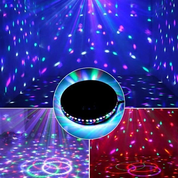 Scenebelysning - 110V-220V 5W - 48LEDs Partybelysning - RGB Lydkontroll