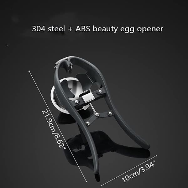 Egg Cutter Rustfritt Stål Eggeskallkutter Eggplukker Eggåpner Rustfritt Stål Eggåpner og Separator Egg Cracker Multifunksjonell Gadget Svart 1