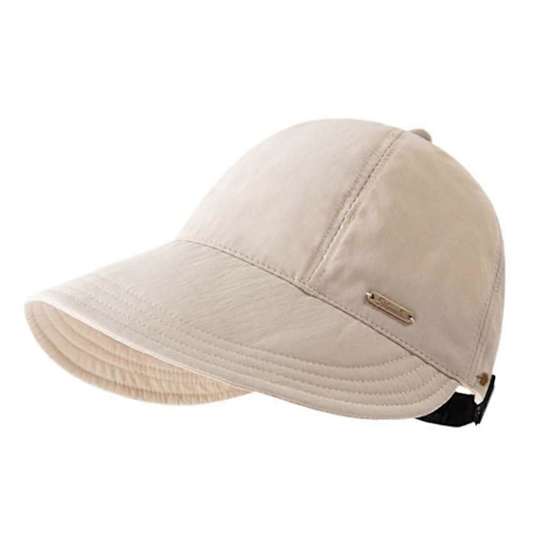 Foldbar Bredskygget Solhat Snøre Justerbare Kasketter Strandhatte Sommer White