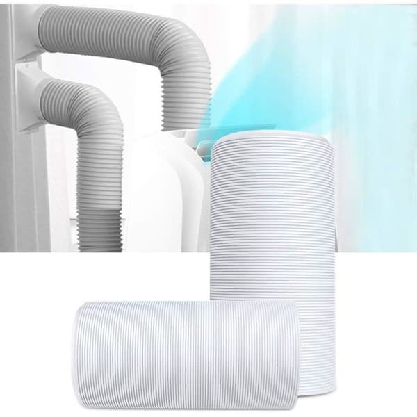Luftkonditioneringsavgasrör, PP+ståltråd, bärbar, universal, flexibel luftkonditioneringsslang - D15cm*2m
