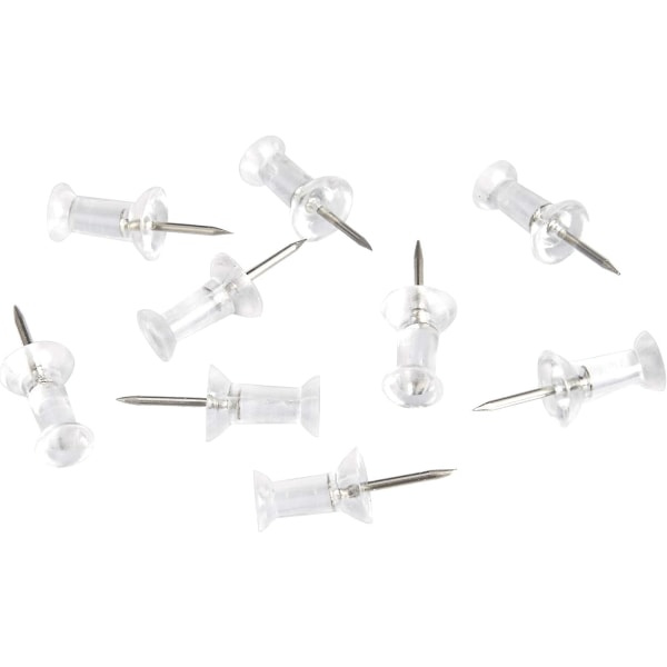 Trycknålar, transparenta plastspetsar, stålspets, 200-pack