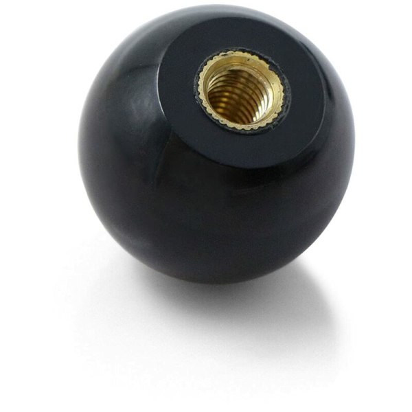 Kulhandtag med kula - 10 st M6 25 mm isoleringshandtag svart bakelit kulhandtag invändig gänga rund koppar mutter universal maskinverktygstillbehör