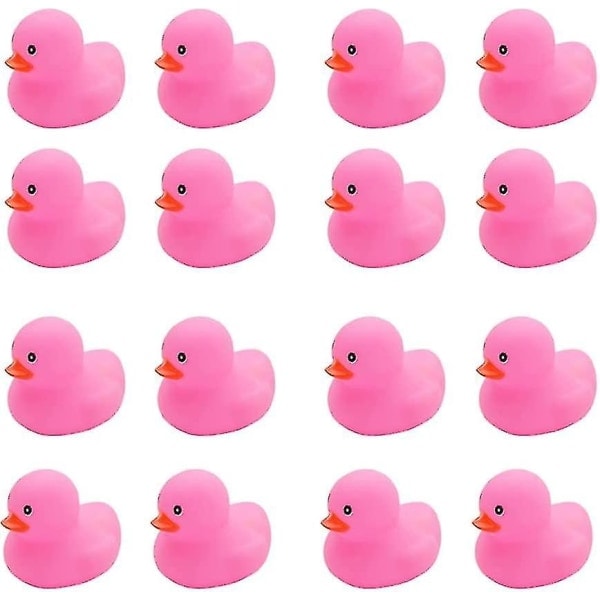 16 st rosa gummianka badanka leksak småbarn pojkar flickor pip