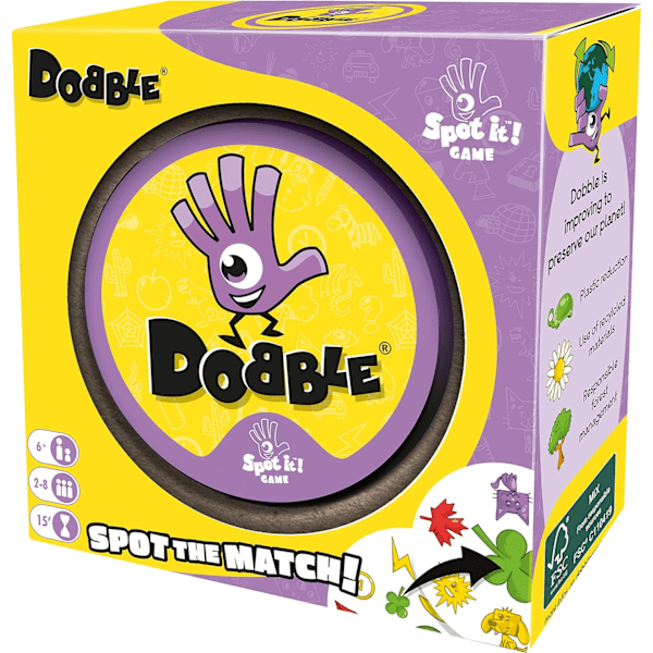Dobble | Kortspil | Alder 6+ | 2-8 Spillere | 15 Minutters Spilletid