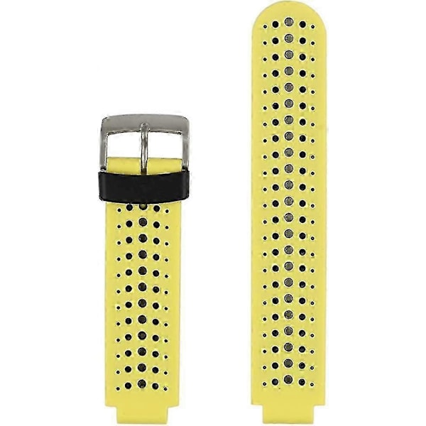 Smart Ersättningsarmband för Garmin Forerunner 220/230/235/620/630/735XT/235 Lite Armbandsur Yellow-Black