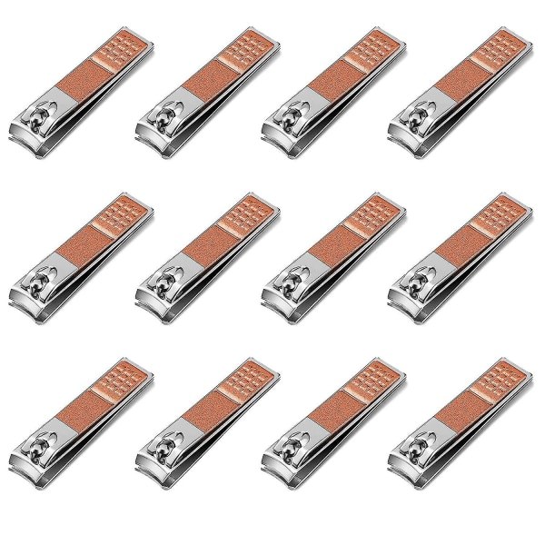 12 Stk. Negleklippere i Rustfrit Stål Negleklippere Negleklippere og Tånegleklippere Til Kvinder Mænd (Rose Gold) Rose Gold -