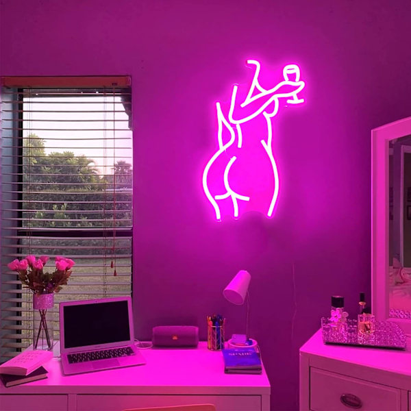 LED neonskyltar för väggdekoration ölskylt bar skylt kvinnokropp neonljus USB-driven ljusskylt för sovrum bar klubb butik festpresent