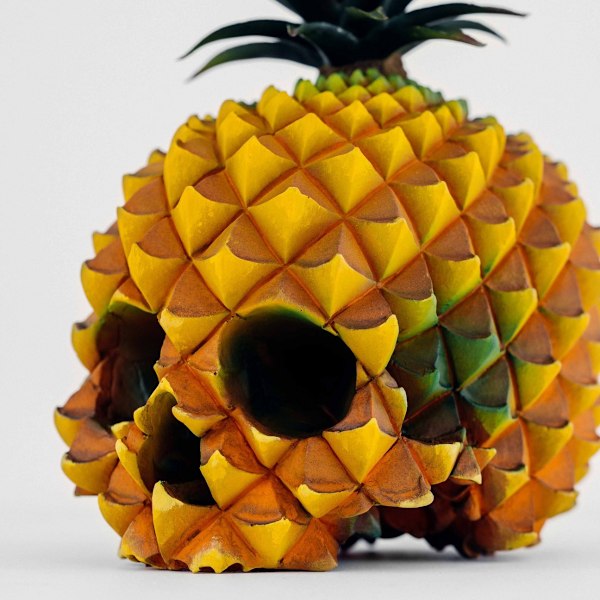 Kreativt ananas-kraniehovedbeholder kontorbord hjem Halloween dekoration ornamenter