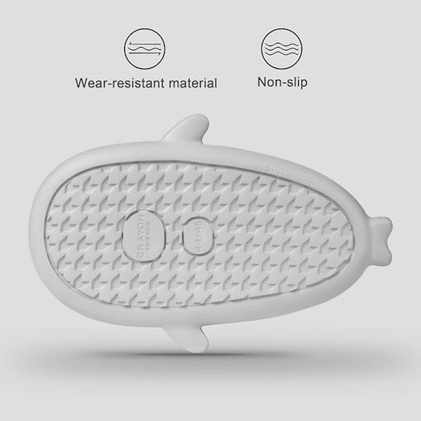Hajtofflor för pojkar och flickor, Shark Flip Flops för män och kvinnor, Shark Slippers, Bekväma halkfria pool-hajsandaler med tjock sula för sommaren Gray 42/43