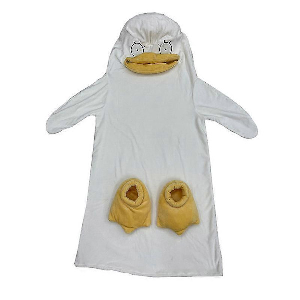 Hvide and pyjamas til mænd og kvinder, flannel sovepose, sjovt ét-delt pyjamas M