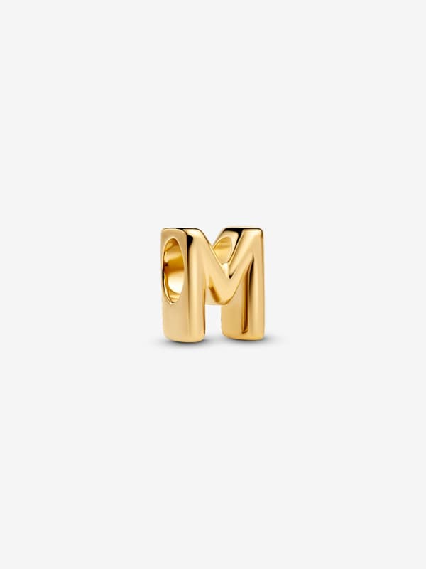 - Bokstav M Berlock - 14k guldplätering