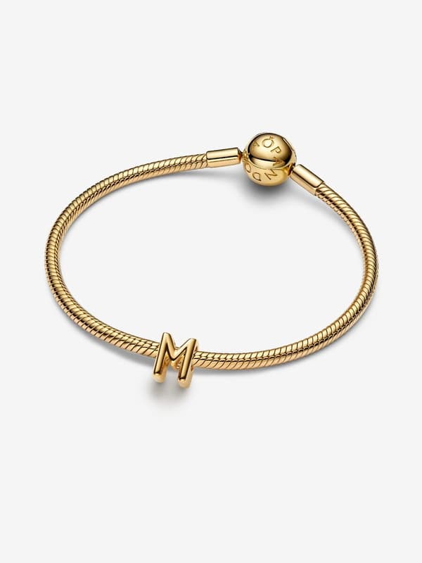 - Kirjain M -riipus - 14k kullattu