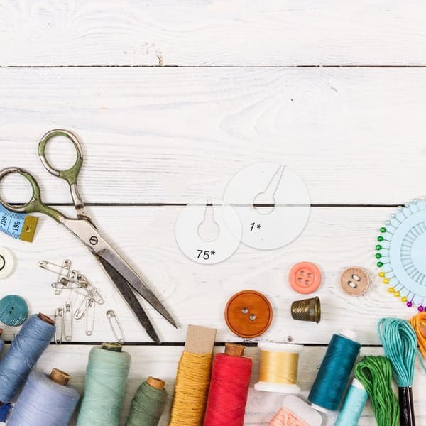 2 stk. akryl quiltelinealer til patchwork og syning, DIY stofmåleværktøj