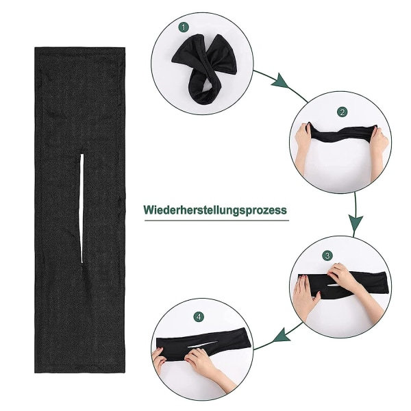 4-pack hårband, franska twist bullar, klassiska flerfärgade tygklämmor, hårnålar