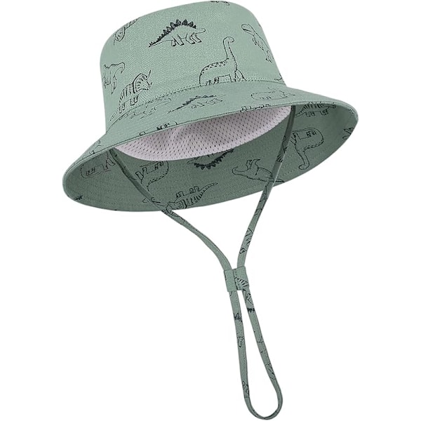 Baby Solhatt Småbarn Solskyddshatt för Baby Pojkar Flickor Barn Sommar Bucket Hatt UPF 50+ Vikbar Strandhatt med Justerbar Hakrem och Bred Brätte