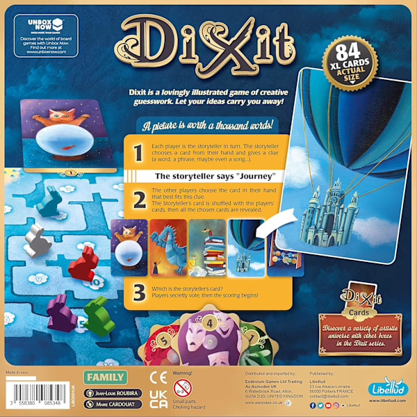 Dixit | Brettspill | Alder 8+ | 3 til 8 spillere | 30 minutters spilletid