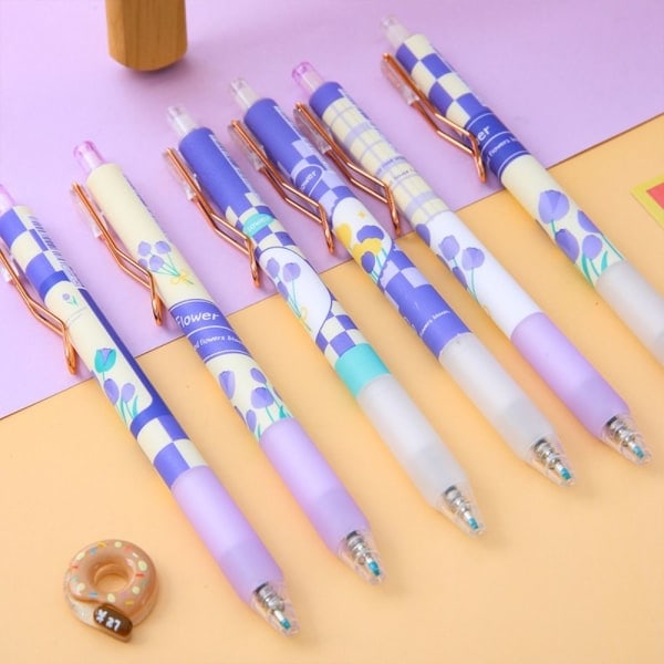 6 stk./sett Gelpenner Kulepenn 02-6PCS 02-6PCS