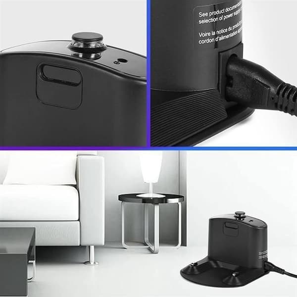 Laderdokk for IRobot Roomba E5 E6 I1 I3 I4 I6 I7 I8 500 600 700 800 900-serien EU-ladestasjon