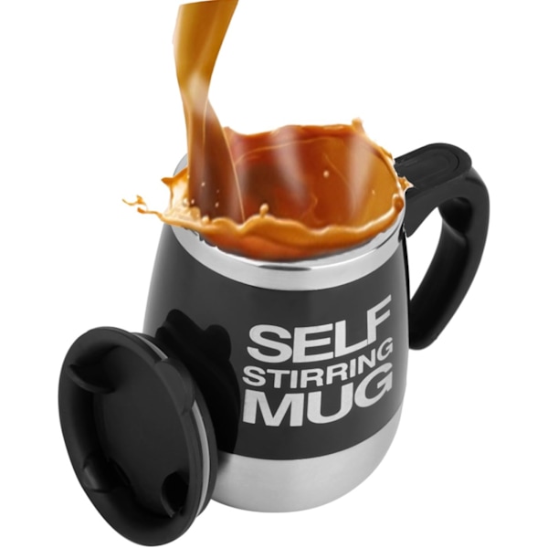 Självrörande Kaffemugg – Automatisk Elektrisk Omrörande Rostfri Blandningskopp