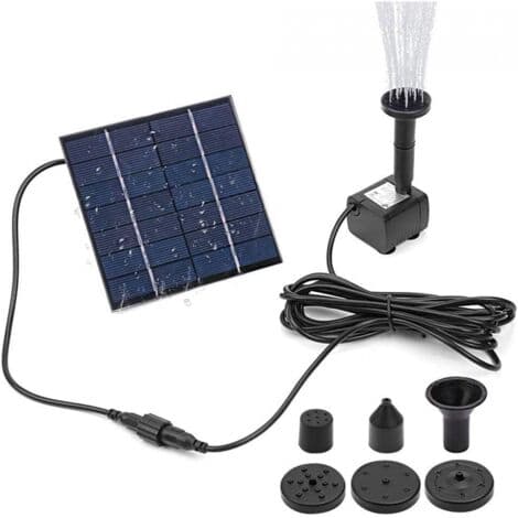 AIPERQ Mini Solar Springvandspumpe Sæt, Solvandpumpe Strømpanel, Solpanel Vandpumpe til Havedam