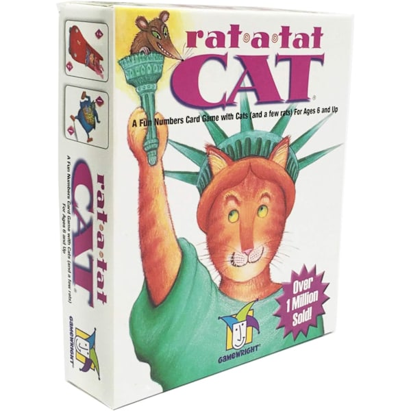 Rat-a-tat Cat Spel | Kortspel | Ålder 6+ | 2-6 Spelare | 20 Minuters Speltid, Flerfärgad, 5 Tum