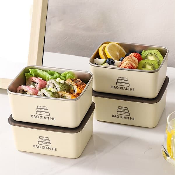 Bento Box Matlåda För Vuxna Stapelbar Matlåda Portabel Matbehållare Läcksäker Matlåda Mikrovågssäker Diskmaskinsäker