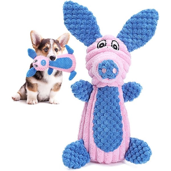 Lelu tylsyyteen, ei täytetty susi, pehmeä koiranlelu pienille ja keskikokoisille koirille Pig
