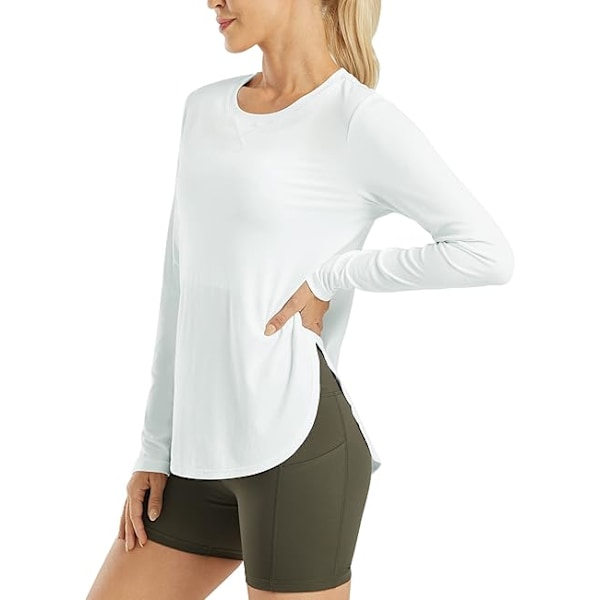 Dame Activewear Skjorter UPF 50+ UV Solbeskyttelse T-shirts Langærmede Toppe Trænings Solskjorte Udendørs Fitnesscenter Vandretur Skjorte Hurtigtørrende Letvægtsskjorter