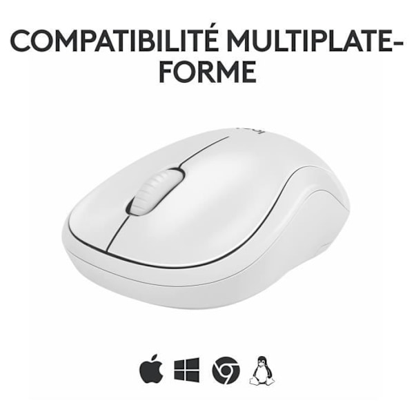 Mus - Trådlös - M240 TYST - Vit White