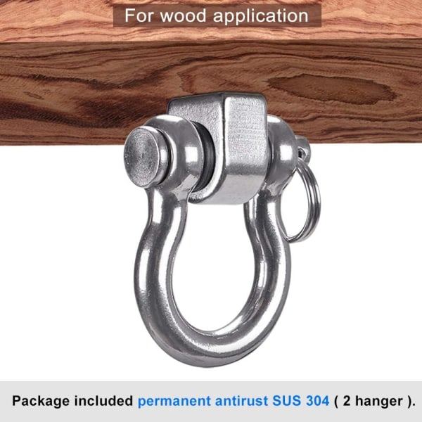 Swing hanger 180° Set Fasteners, 304 rostfritt stål hängmatta set, 2 st stil 2